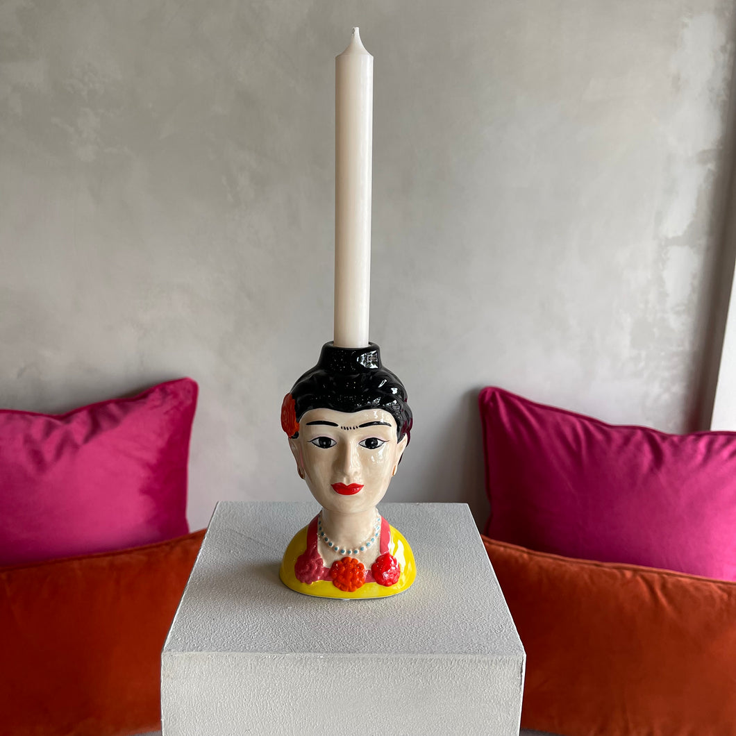 candleholder Frida yellow