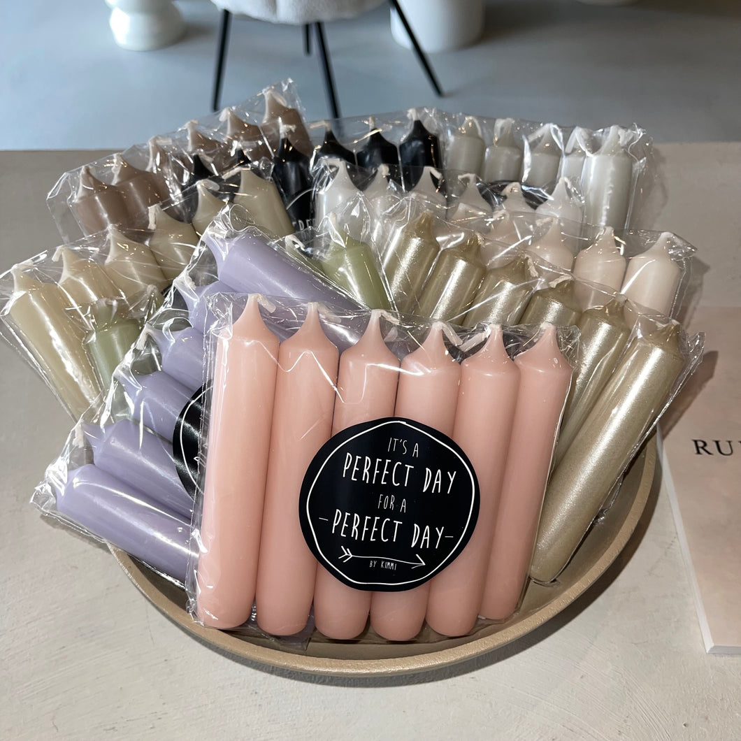 Rustik candle set van 6