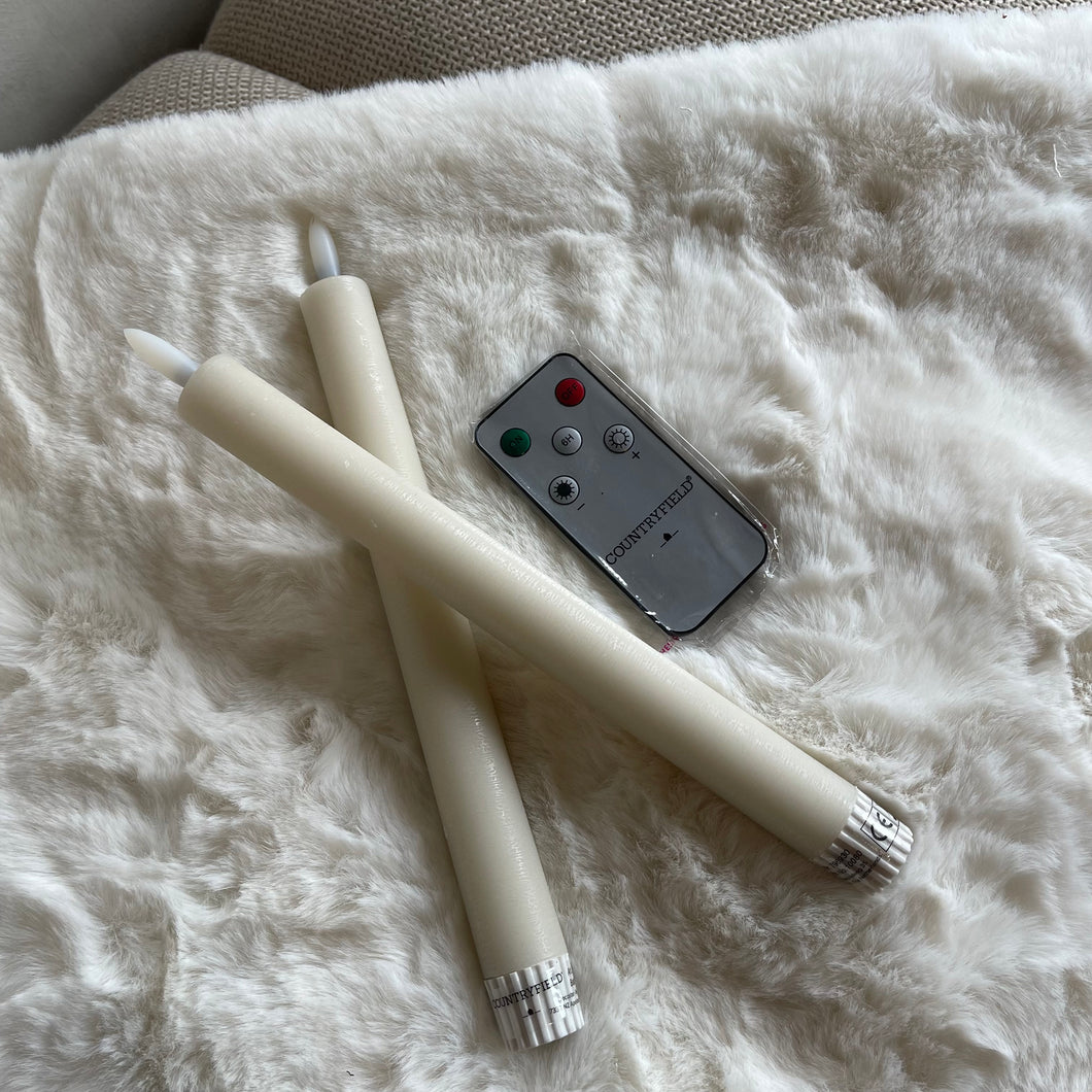 DS LED dinner candle L creme (set2)