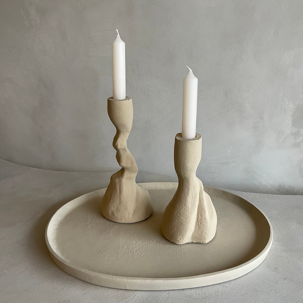 Candleholder Arkadia sand 23cm
