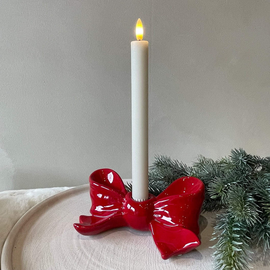 Candle stick bow red