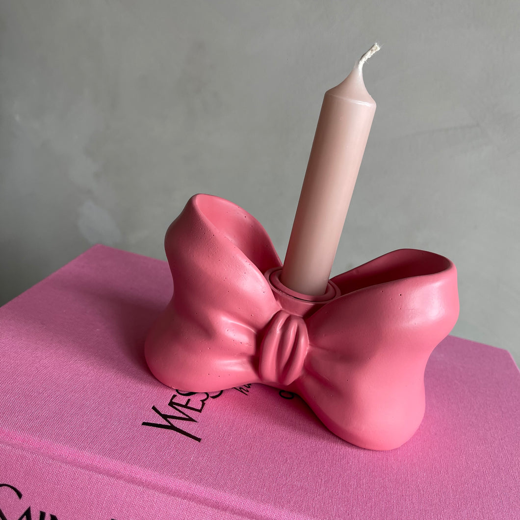 Candlestick bow pink