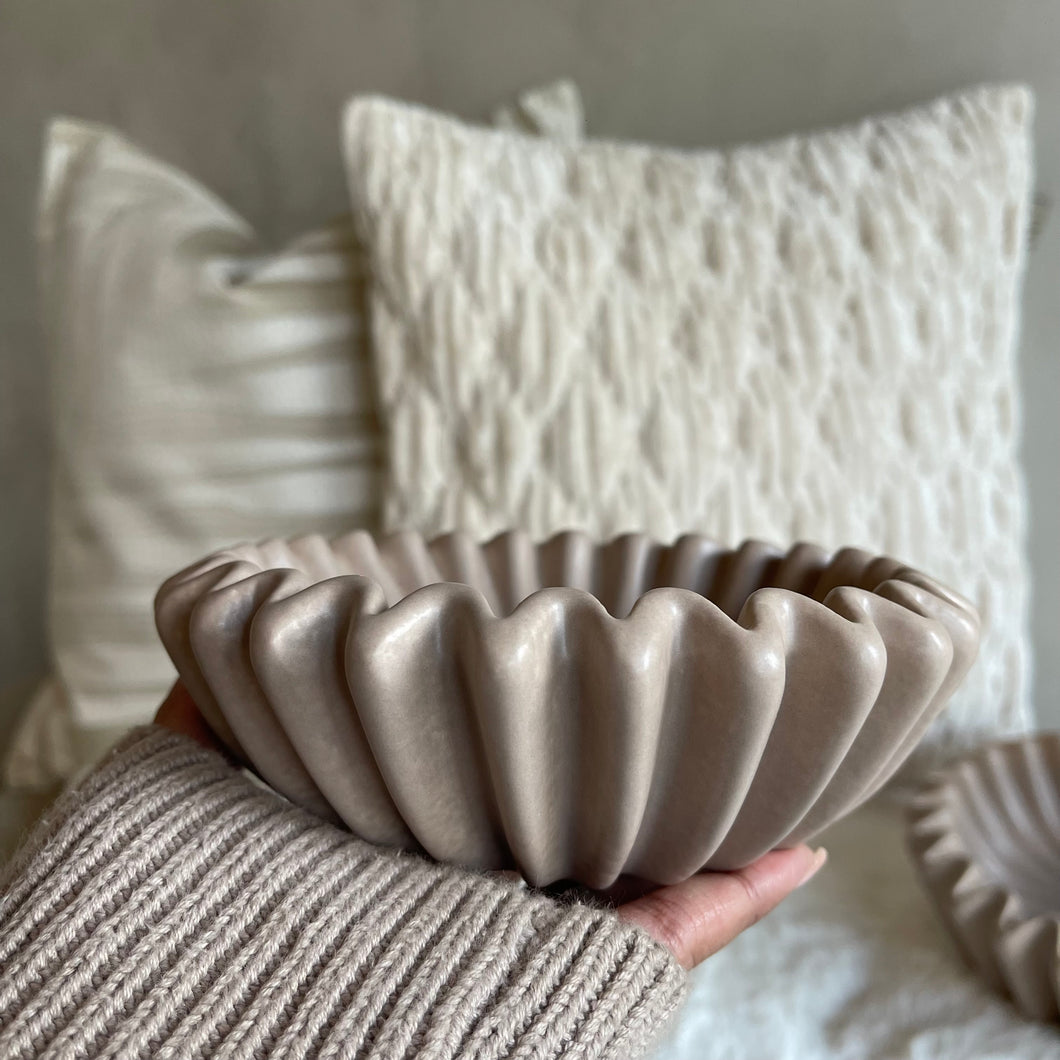 HV bowl plissé S taupe