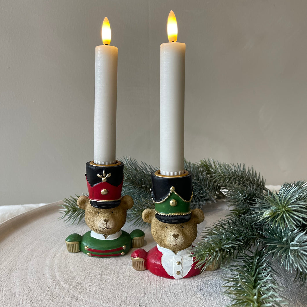 Candleholder bear nutcracker (set2)