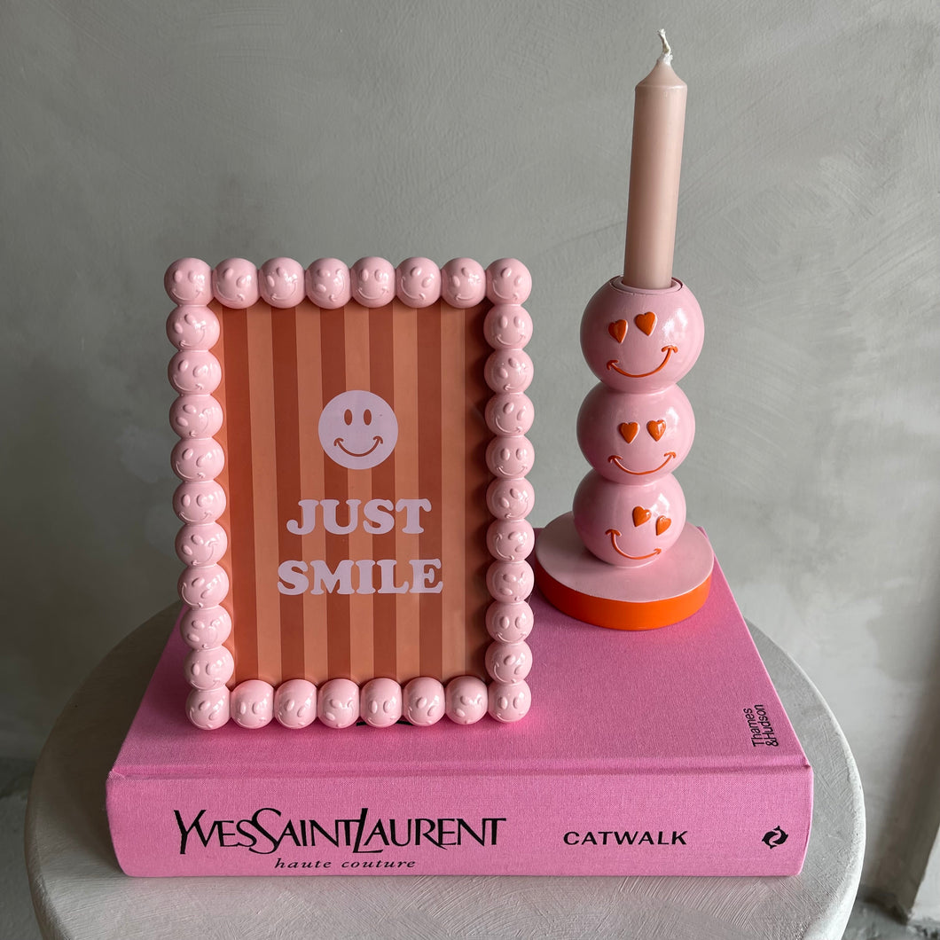 Frame smiley pink