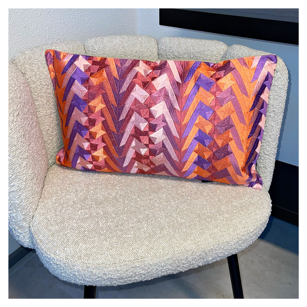 Cushion pink/orange 50x30cm
