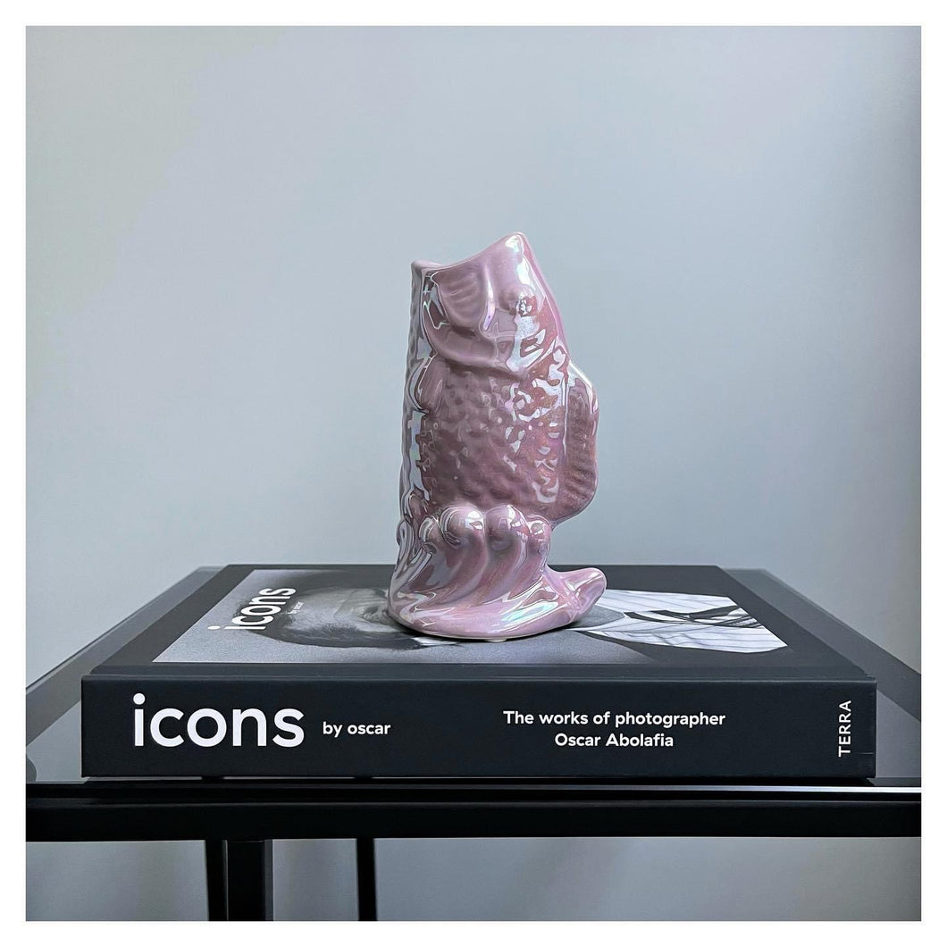Candleholder fish lila